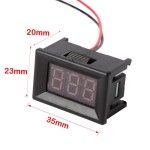 Digital Voltmeter with red LEDs, 3.5 - 30 V, small, black case, 3-digit and 2-wire